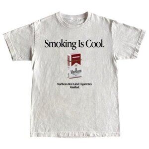 Retro Marlboro Shirt Cigarette Ironic Smoking Is Cool Tee Marlboro Shirt